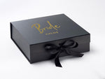 Load image into Gallery viewer, Personalised BRIDE Large BLACK Gift Box
