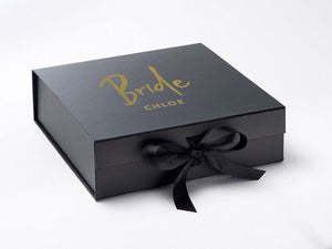 Personalised BRIDE Large BLACK Gift Box