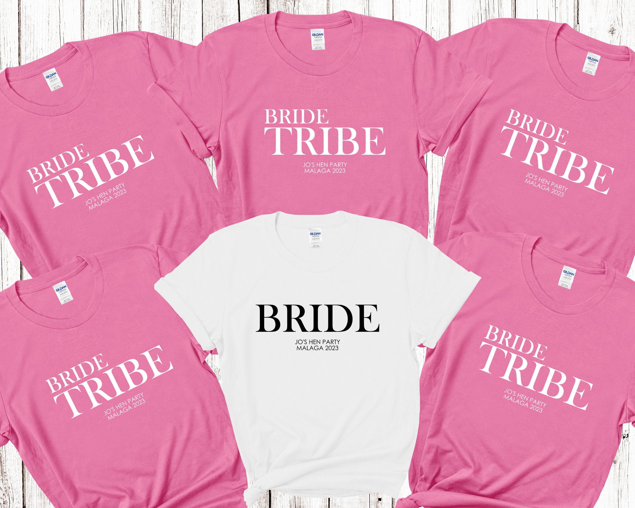 Personalised Bride BRIDE TRIBE Hen Party T-Shirts 3