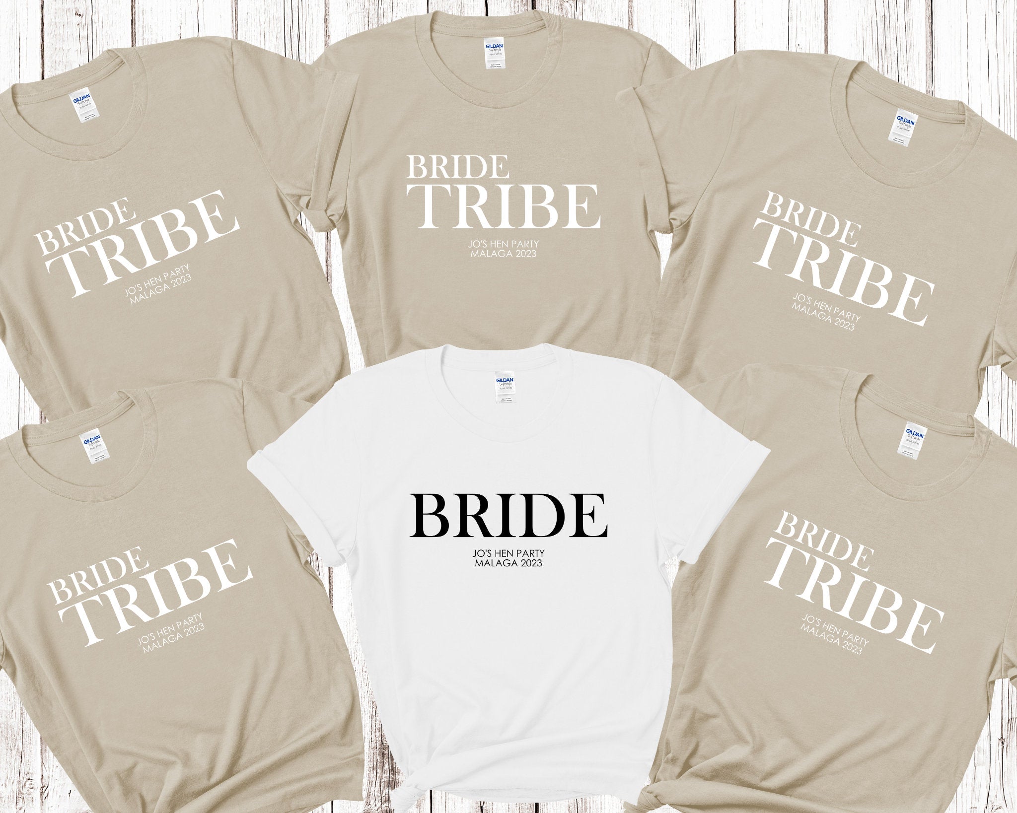 Personalised Bride BRIDE TRIBE Hen Party T-Shirts 4