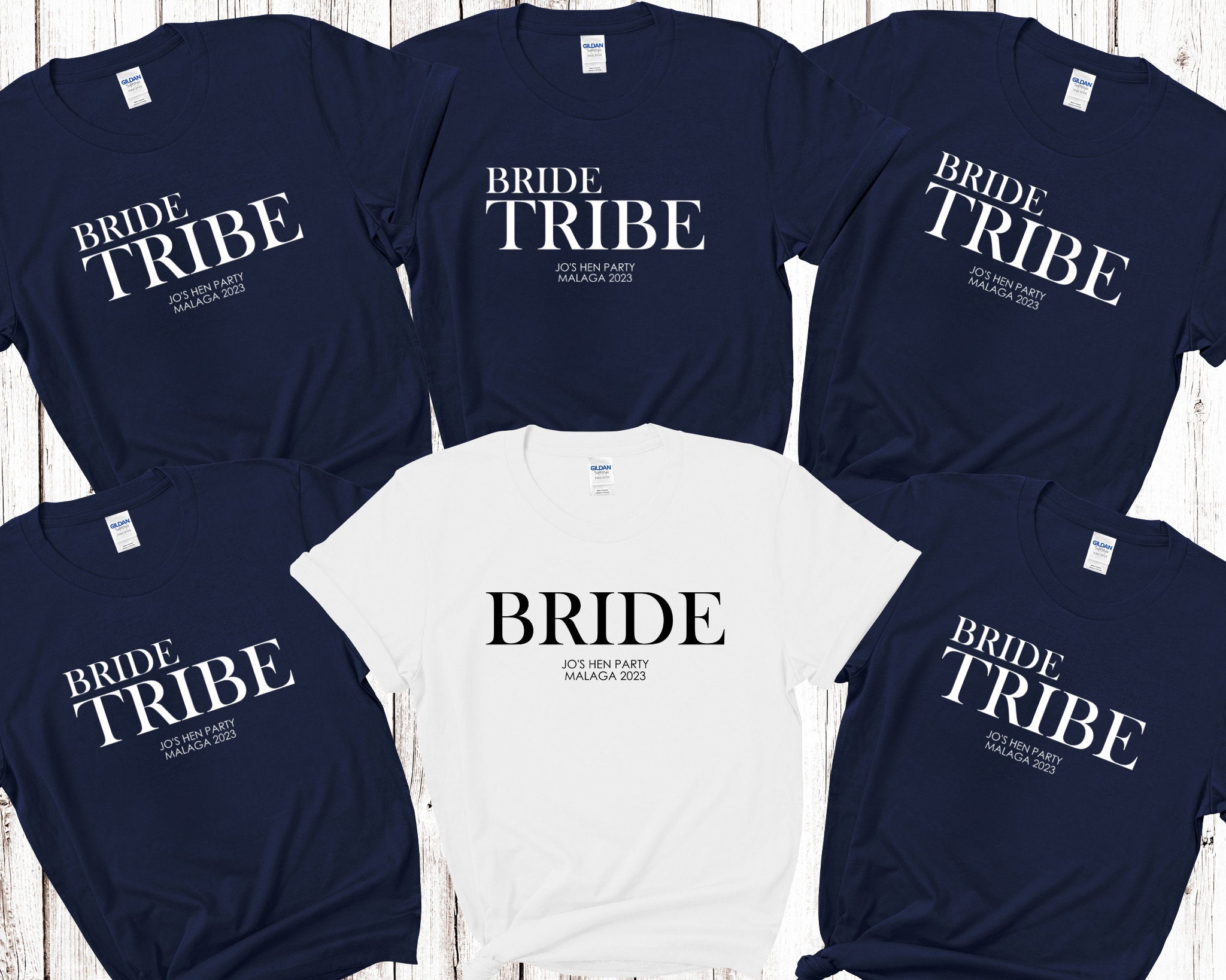Personalised Bride BRIDE TRIBE Hen Party T-Shirts 2