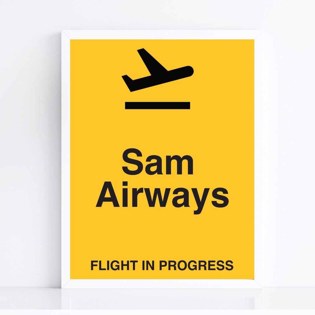 Personalised Flight Sim Airline Pilot Sign