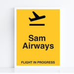 Load image into Gallery viewer, Personalised Flight Sim Airline Pilot Sign
