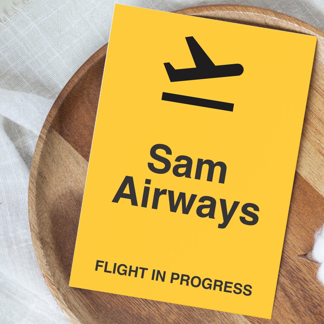 Personalised Flight Sim Airline Pilot Sign