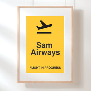 Personalised Flight Sim Airline Pilot Sign