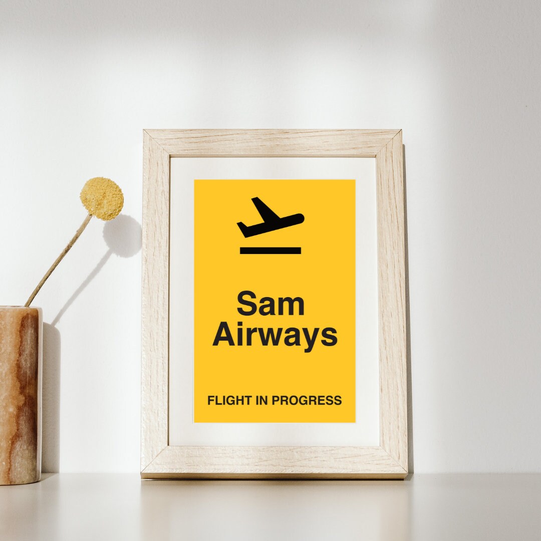 Personalised Flight Sim Airline Pilot Sign
