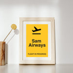 Load image into Gallery viewer, Personalised Flight Sim Airline Pilot Sign
