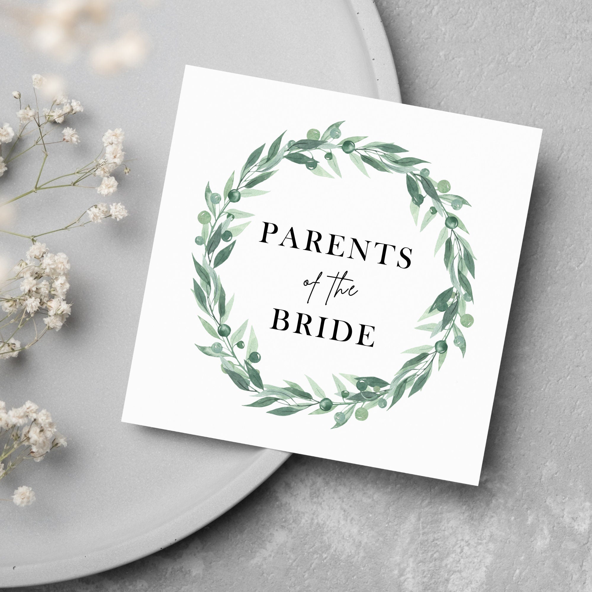 Parents of the Bride Wedding Card
