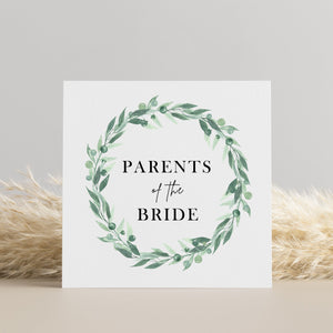 Parents of the Bride Wedding Card