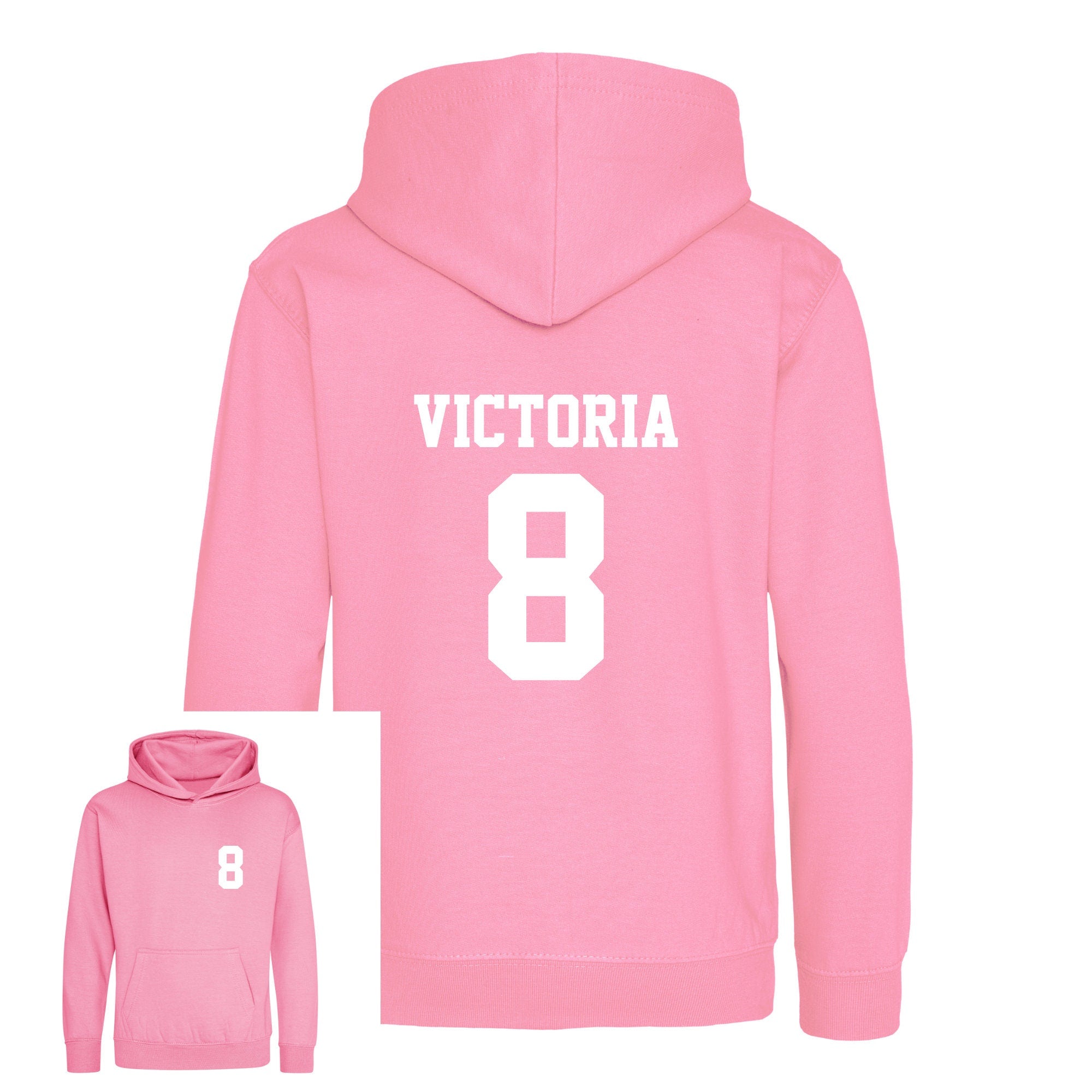 Kids Personalised Sport Hoodie Team Kit NAME & NUMBER