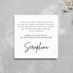Load image into Gallery viewer, Personalised 1st Birthday Card Daughter Cute Poem
