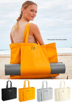Load image into Gallery viewer, Personalised Small Name Organic Yoga Tote Bag
