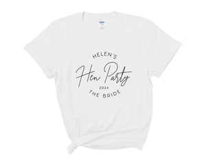 Personalised Hen Party BRIDE SQUAD T shirts Mint Green