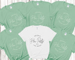Load image into Gallery viewer, Personalised Hen Party BRIDE SQUAD T shirts Mint Green
