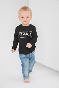 2nd Birthday LONG SLEEVE Personalised Name Kids T-Shirt - Red Leader Clothing