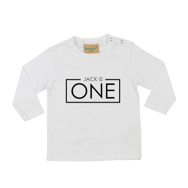 Personalised One 1st Birthday Kids LONG SLEEVE T-shirt