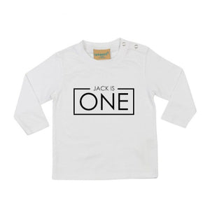 Personalised One 1st Birthday Kids LONG SLEEVE T-shirt