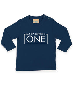 Personalised One 1st Birthday Kids LONG SLEEVE T-shirt