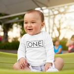Load image into Gallery viewer, Personalised One 1st Birthday Kids LONG SLEEVE T-shirt
