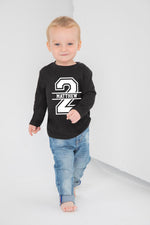 Load image into Gallery viewer, 2nd Birthday LONG SLEEVE Personalised Kids T-Shirt - Red Leader Clothing
