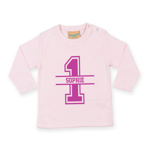 1st Birthday Personalised LONG SLEEVE Kids T-Shirt