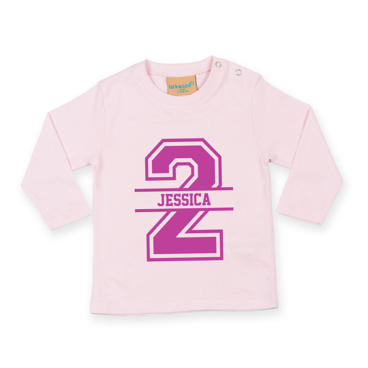 2nd Birthday LONG SLEEVE Personalised Kids T-Shirt