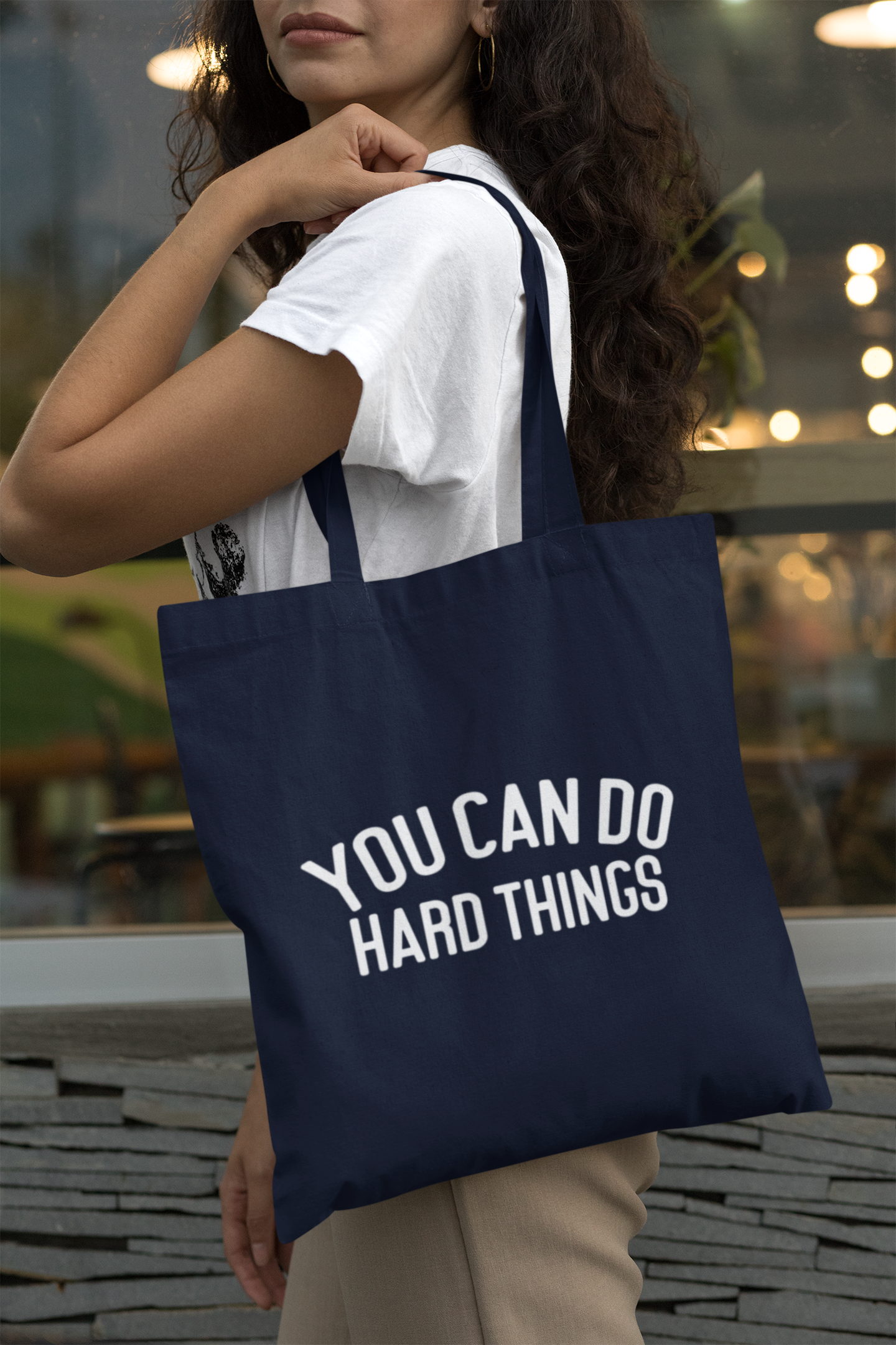 You Can Do Hard Things Lightweight Tote Bag