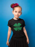 Load image into Gallery viewer, Personalised Kids Baby Toddler Name Shamrock T-Shirt
