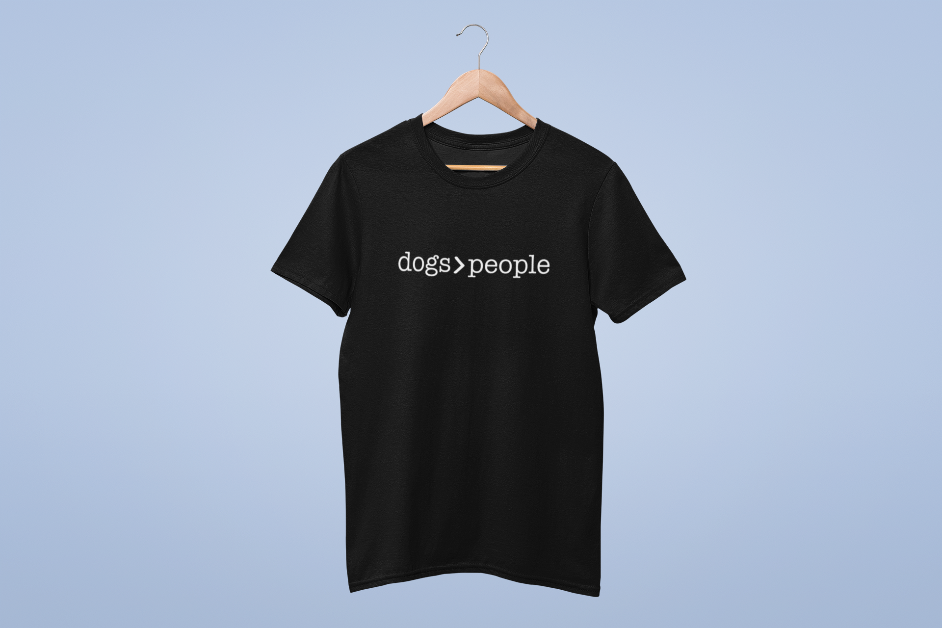 Dogs>People T-Shirt Unisex Mens Ladies