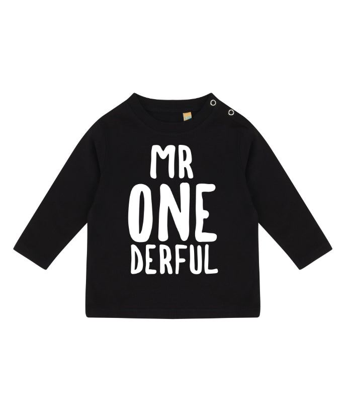 Mr Onederful 1st Birthday LONG SLEEVE Kids T-Shirt