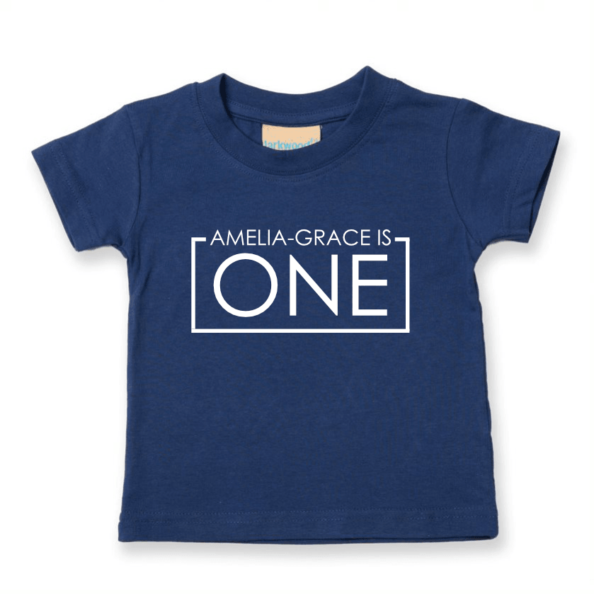 1st Birthday One Year Old Personalised Kids T-Shirt - Red Leader Clothing