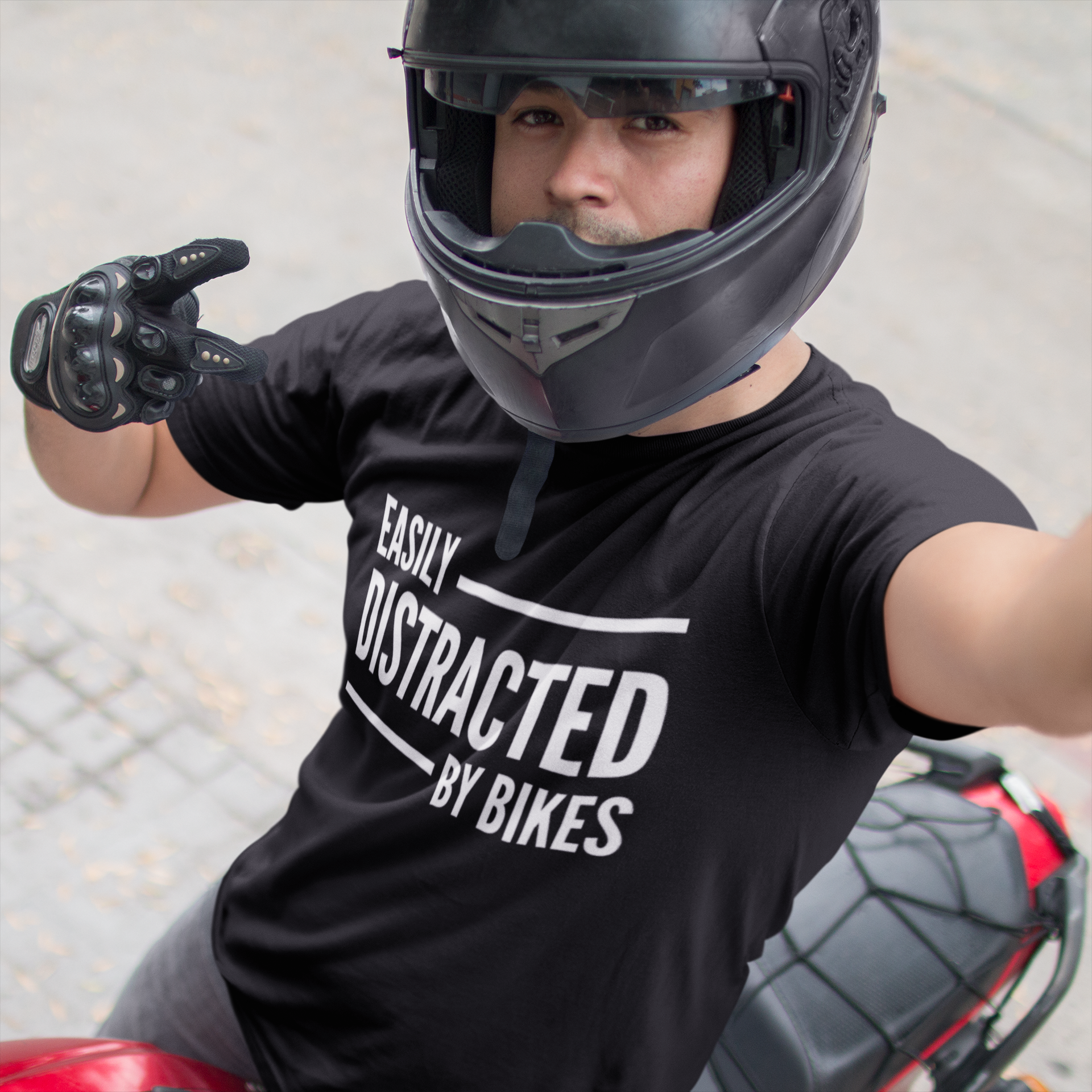Easily Distracted By Bikes Mens T-shirt