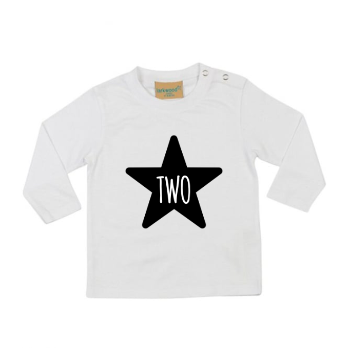 Two 2nd Birthday STAR LONG SLEEVE Kids T-Shirt