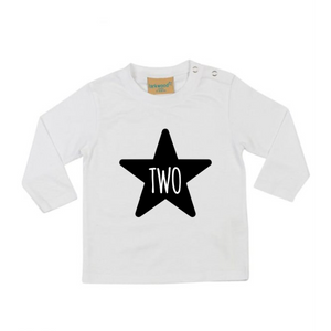 Two 2nd Birthday STAR LONG SLEEVE Kids T-Shirt