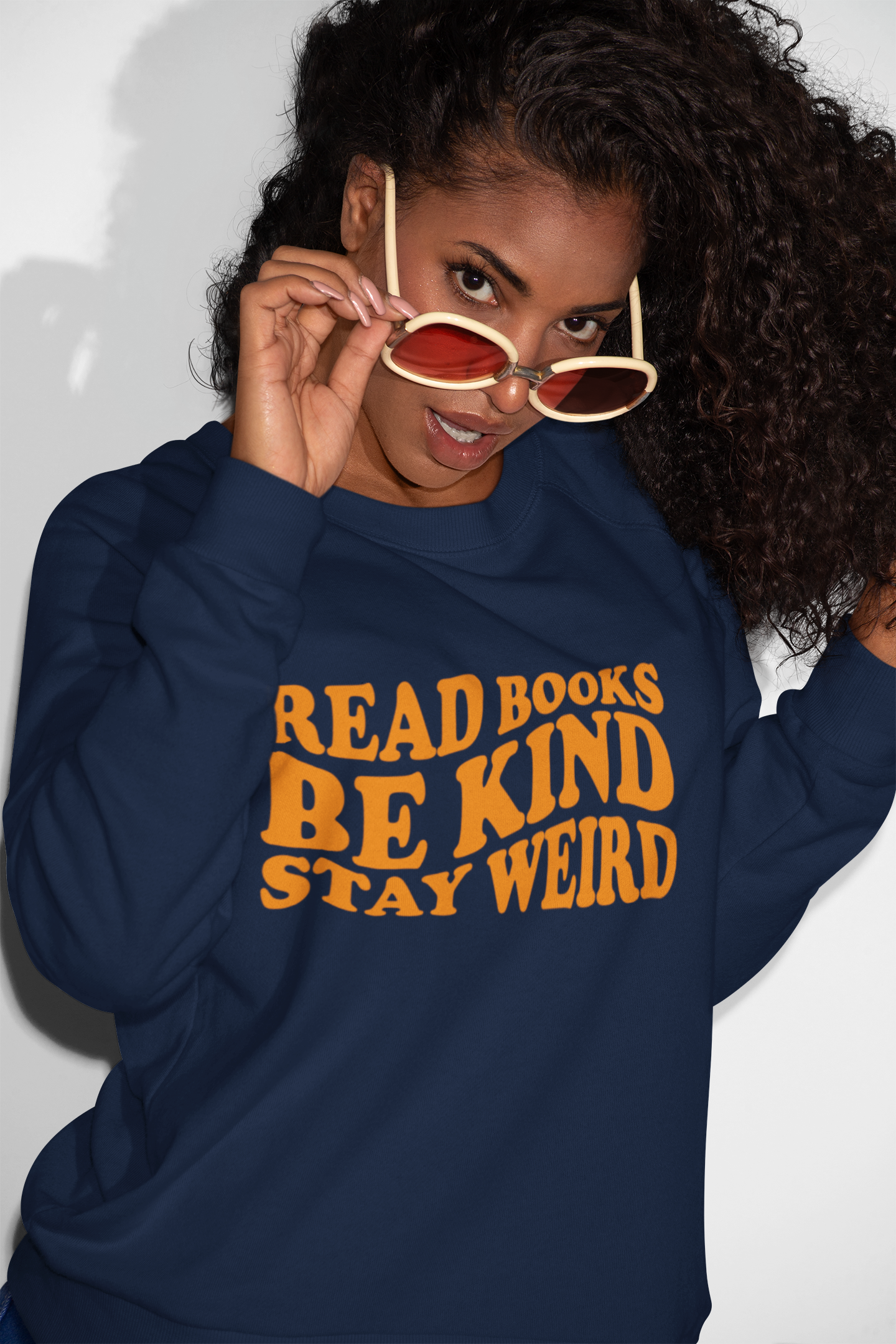 Read Books Be Kind Stay Weird Unisex Sweatshirt