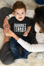 Load image into Gallery viewer, Grandma&#39;s Bestie Baby Toddler Funny T-Shirt
