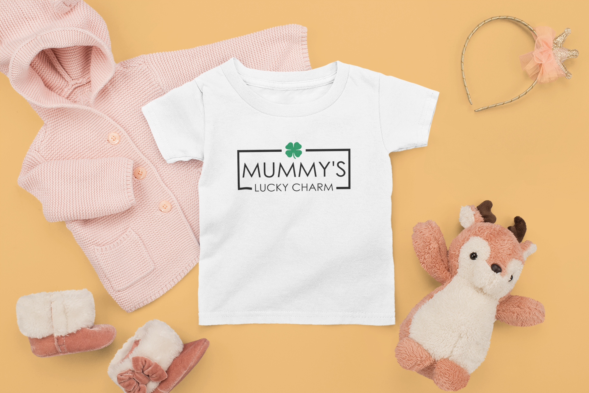 Mummy's Lucky Charm Toddler Kids Baby T-Shirt Des2