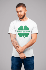 Load image into Gallery viewer, 0% Irish 100% Drunk Mens/Adult T-Shirt - Red Leader Clothing

