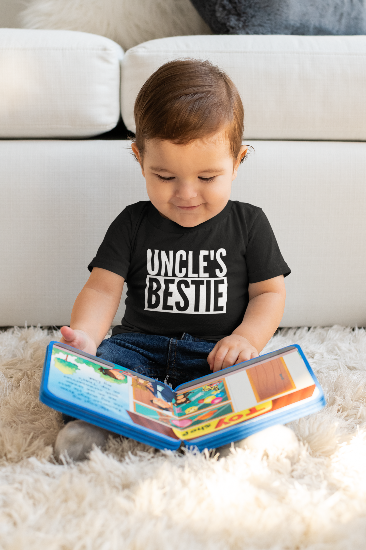 Uncle's Bestie Baby Toddler Funny T-Shirt