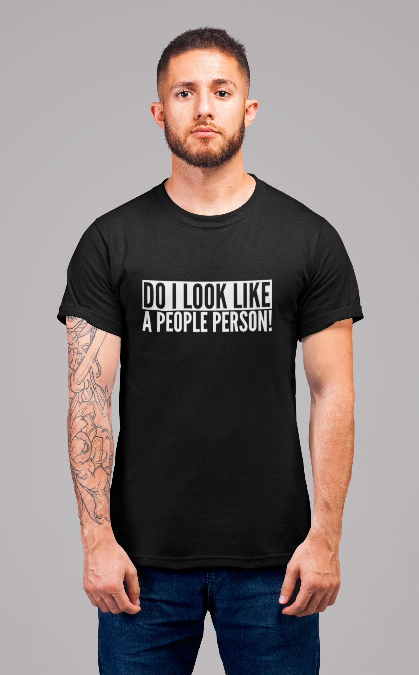 Do I Look Like A People Person! Mens/Adult T-shirt