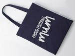 Load image into Gallery viewer, Proud Football Mum - Mom Lightweight Cotton Tote Bag
