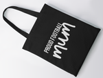 Load image into Gallery viewer, Proud Football Mum - Mom Lightweight Cotton Tote Bag
