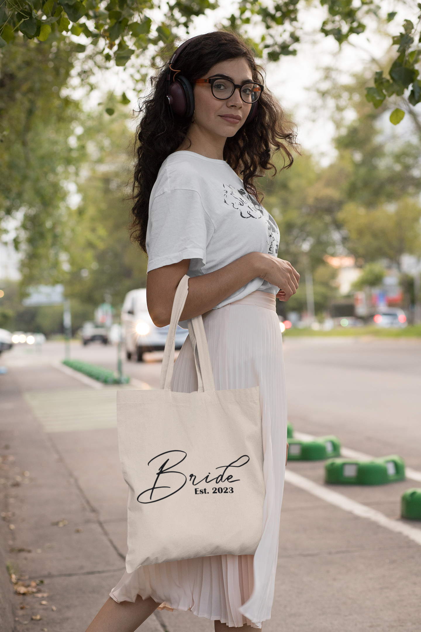 Bride Tote Bag Personalised Year Date