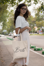 Load image into Gallery viewer, Bride Tote Bag Personalised Year Date
