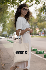 Load image into Gallery viewer, Mrs Cotton Tote Bag Shopping Lightweight
