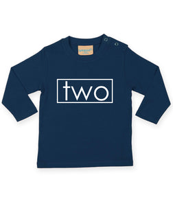 Two 2nd Birthday LONG SLEEVE Kids T-Shirt DES2