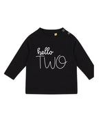 Load image into Gallery viewer, Hello Two 2nd Birthday LONG SLEEVE Kids T-Shirt

