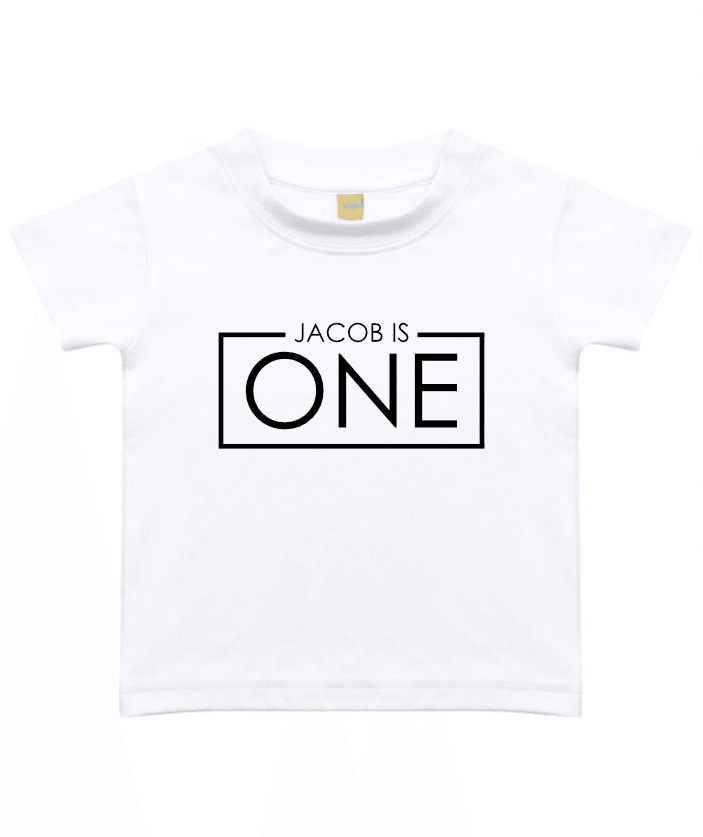 1st Birthday One Year Old Personalised Kids T-Shirt - Red Leader Clothing
